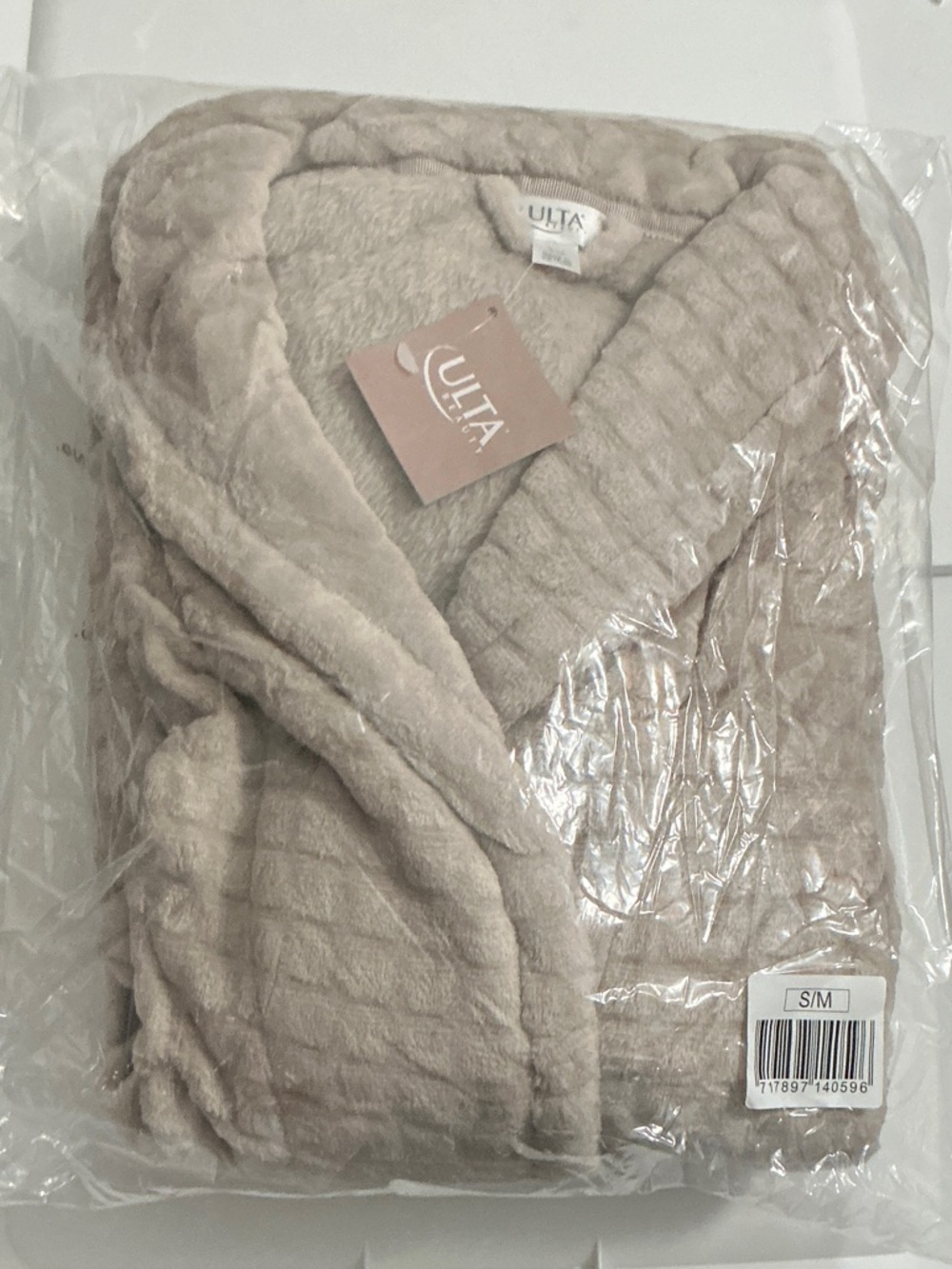 Ulta Beauty Plush Bathrobe in Light Taupe